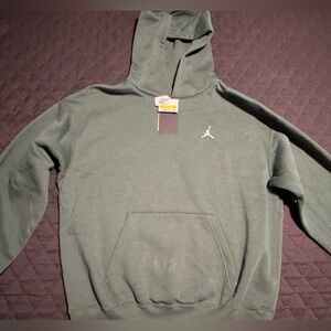 Jordan Olive Green Hoodie with White Jumpman